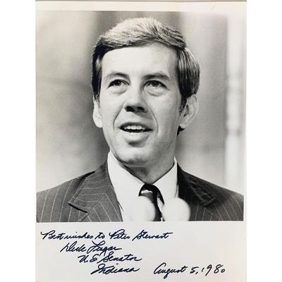 1980s US Senator Richard Lugar signed photo