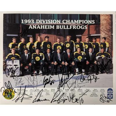 1993 Roller Hockey Divisional Champions Anaheim Bullfrogs Signed Photo 