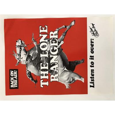 The Lone Ranger John Hart signed original radio poster