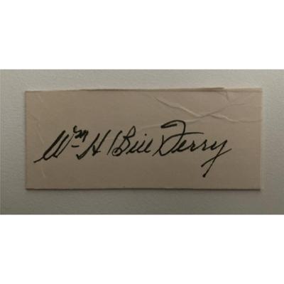 Baseball HOF Bill Terry original signature