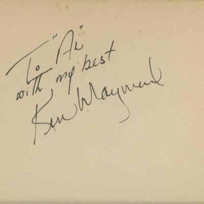 Ken Maynard signature cut