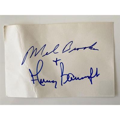 Mel Brooks and Anne Bancroft Signature Cut