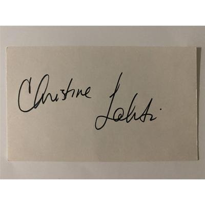 Christine Lahti signature cut