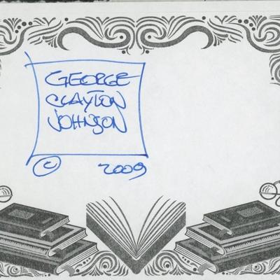 George Clayton Johnson signed bookplate