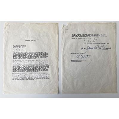 Jacques Lipchitz signed letter