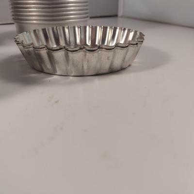 Collection of Miniature Metal Molds and Tart Pans