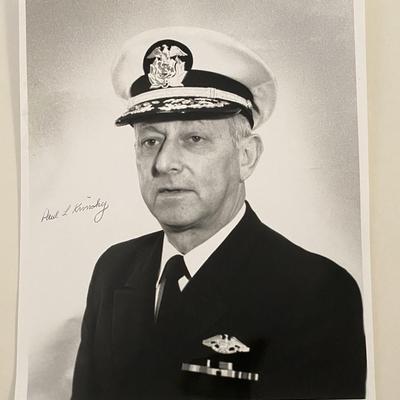 Rear Admiral Paul L. Krinsky signed photo