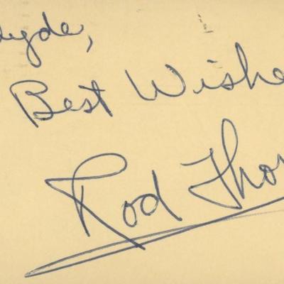 Rod Thorn original signature