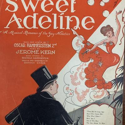 Here I Am Sweet Adeline unsigned sheet music