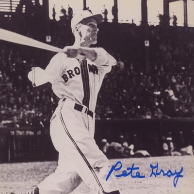 Pete Gray signed photo