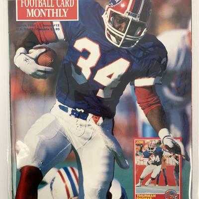 Beckett Football Card Monthly Magazine March 1991 #12 Thurman Thomas Cover