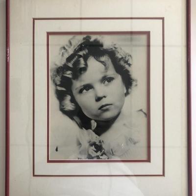 Framed Shirley Temple photo