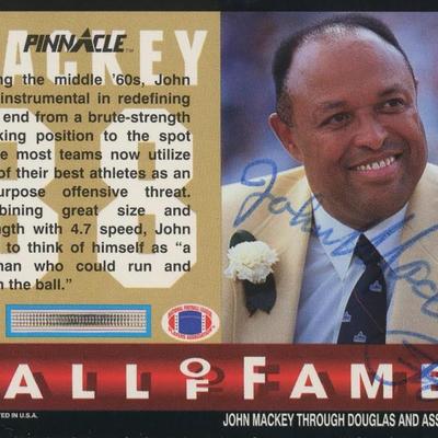 Baltimore Colts John Mackey signed Pinnacle   Hall of Fame Card