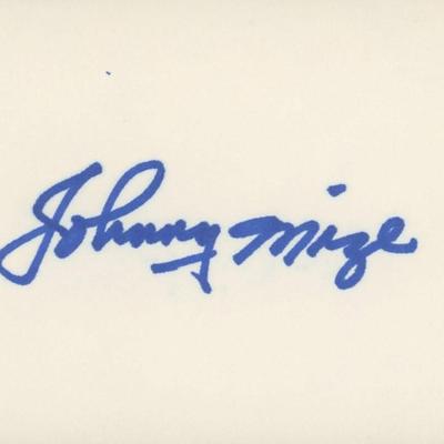Johnny Mize original signature