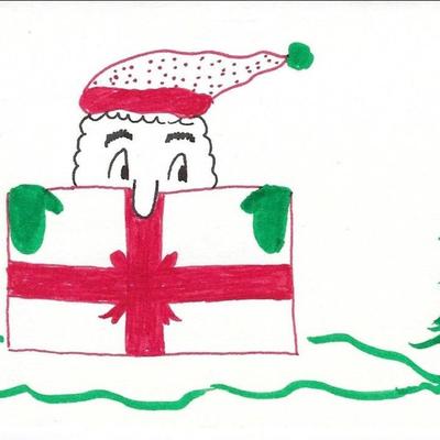 Don Rickles signed original hand drawn Christmas card