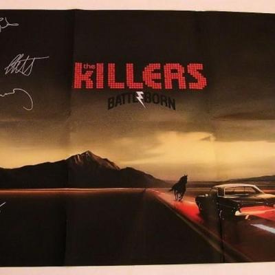 The Killers signed insert poster