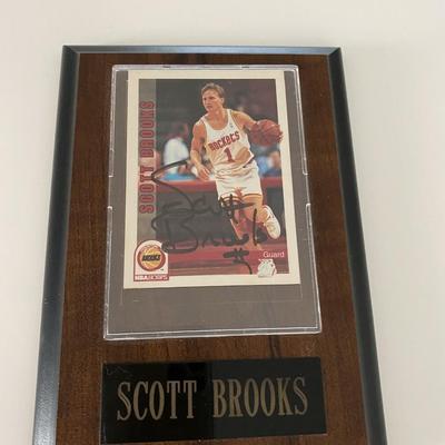 Scott Brooks signed basketball card