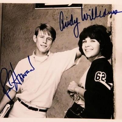 Ron Howard and Cindy Williams signed Happy Days photo 
