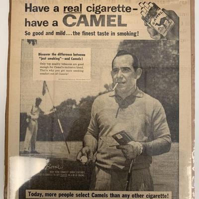 Yogi Berra Camel Cigarette Advertisement