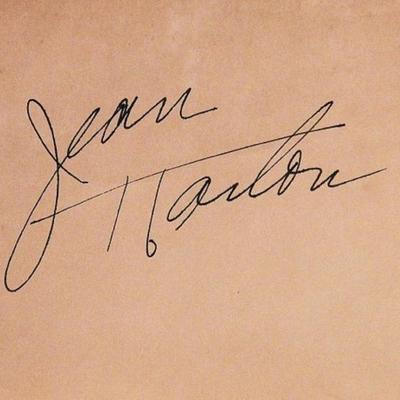 Jean Harlow signature slip