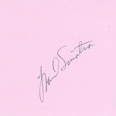 Frank Sinatra autograph