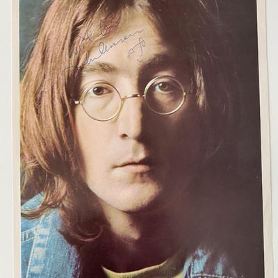 John Lennon signed inscribed photo
