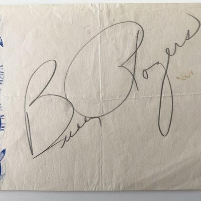 WWF Nature Boy Buddy Rogers signed postcard