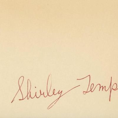 Shirley Temple authentic signature clip. GFA Authenticated