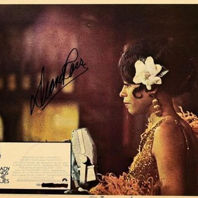 Diana Ross signed lobby card