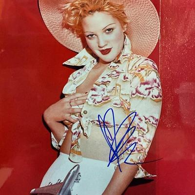 Drew Barrymore signed photo