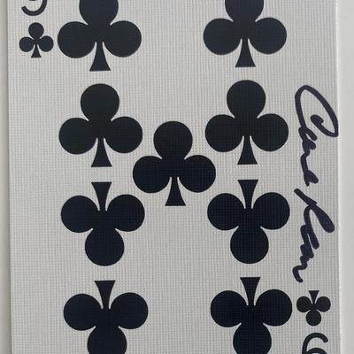Carl Reiner signed playing card