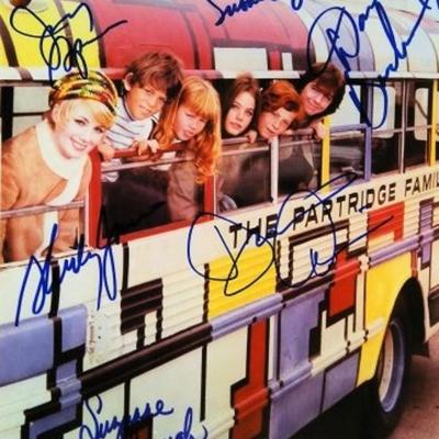 The Partridge Family cast signed promo photo 