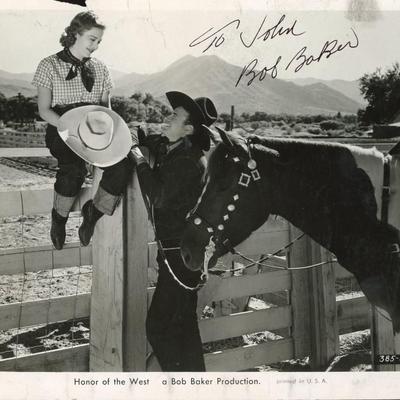 Honor of the West Bob Baker signed movie photo