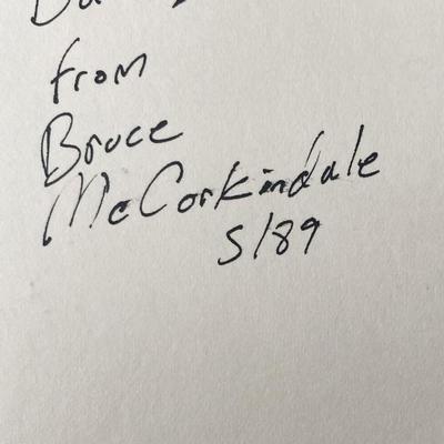 DC Comic Book Artist Bruce McCorkindale signed note