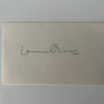 Sir Lawrence Olivier original signature