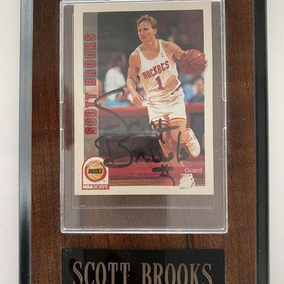 Houston Rockets Scott Brooks signed basketball card