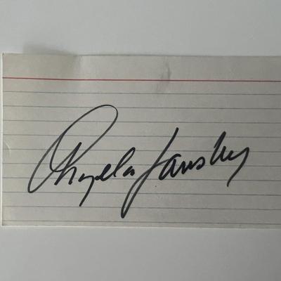 Angela Lansbury original signature