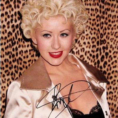 Christina Aguilera signed photo