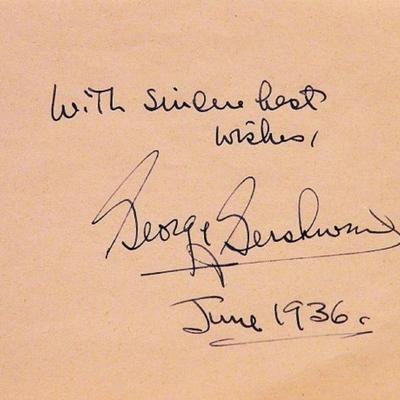 George Gershwin signature slip