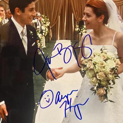 American Wedding Jason Biggs and Alyson Hannigan signed movie photo