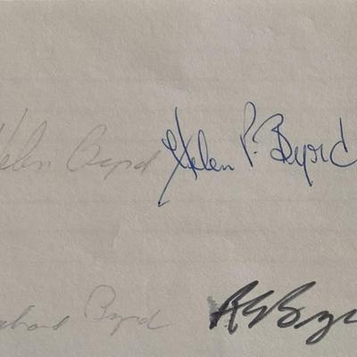 Helen and Michael Byrd original signature 