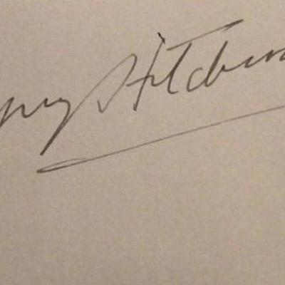 Alfred Hitchcock signature slip