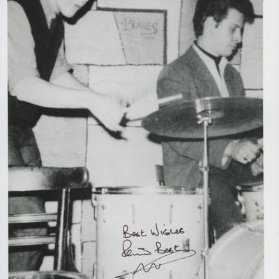 Pete Best signed photo. GFA Authenticated