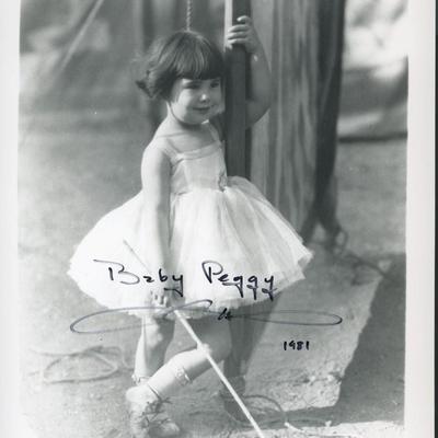 Baby Peggy signed photo