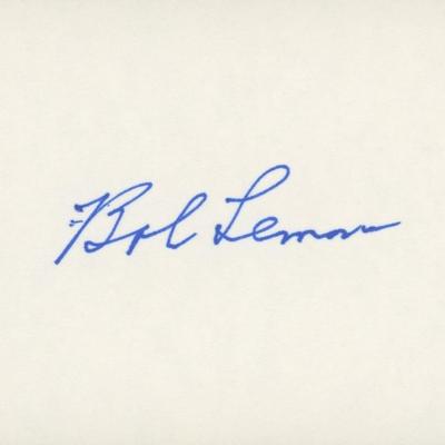 Bob Lemon original signature