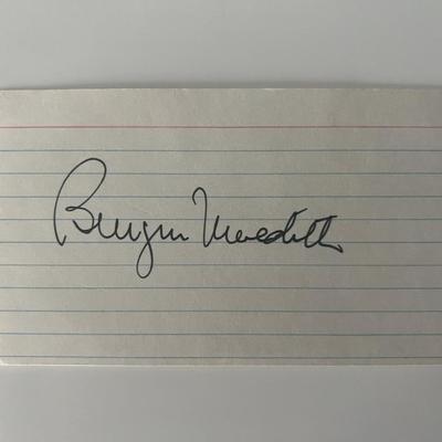 Burgess Meredith original signature