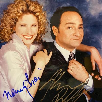 Work With Me Kevin Pollak and Nancy Travis signed photo. GFA Authenticated