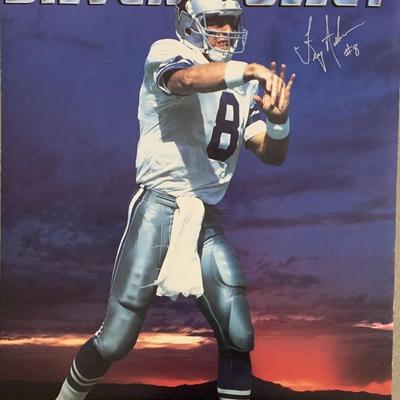 Troy Aikman signed poster.