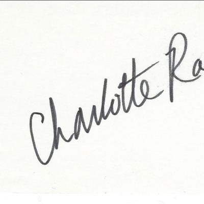 Charlotte Rae original signature 