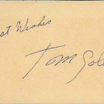 Tom Gola original signature